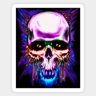 Skull Splatter Sticker